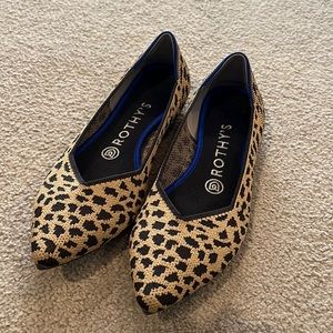 Rothy’s leopard “The Point” flat slip on shoe size 7.5